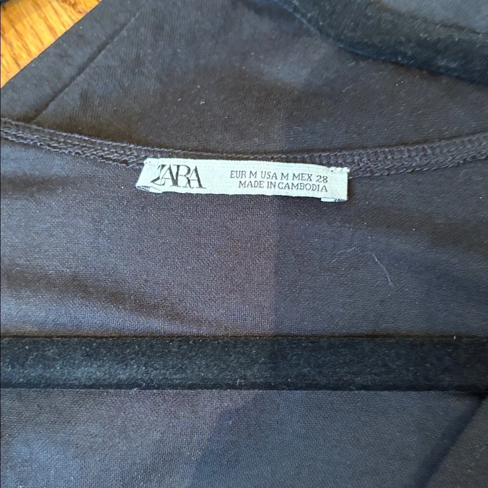 Zara Woman’s Black V Neck Dress Size M